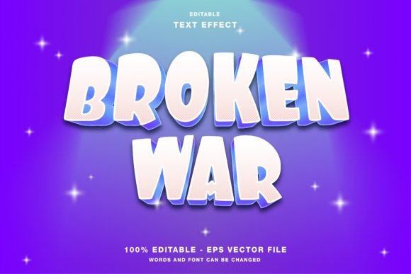 Broken War Game Title Text Effect: A Dynamic Typography Template