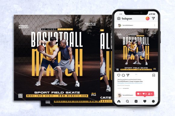 Elevate Your Game with Pro Basketball Social Media Post Designs