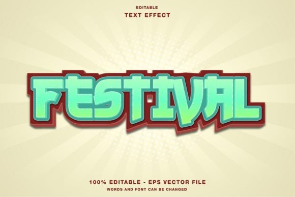 Festival Cartoon Text Effect for Designers