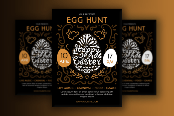 Gold Happy Easter Poster: A Strategic Asset for Brand Communication