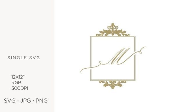 Golden Monogram Frame Victorian Letter M: Elevating Your Design Projects with Precision