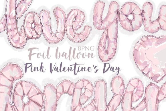 Pink Foil Balloons: Digital Assets for Creators