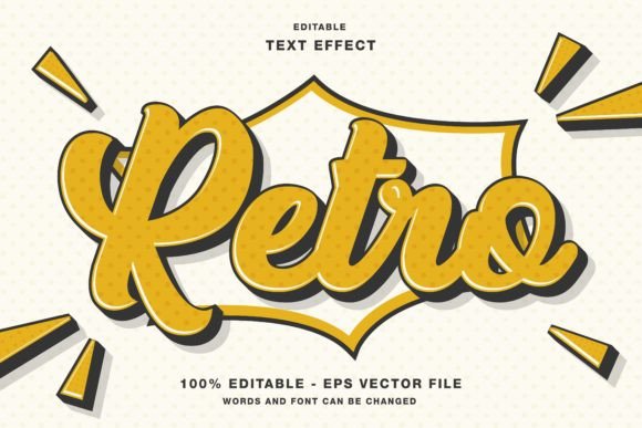 Retro Comic Style Text Effect for Designers