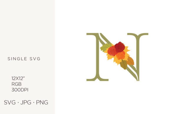 Rose Flowers As a Part of Letter N: A Versatile Design Asset