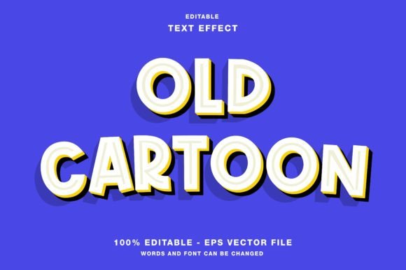 Trendy Old Cartoon 3D Text Effect: A Versatile Design Solution