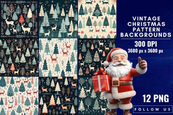 Vintage Christmas Pattern Backgrounds: A Timeless Holiday Resource